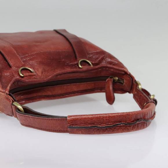 BURBERRY Shoulder Bag Leather Red Auth ti2068 - Picture 7 of 16